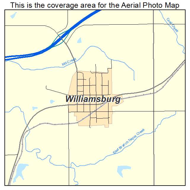 Williamsburg, KS location map 