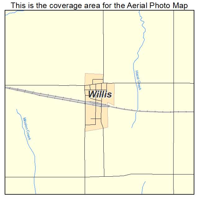 Willis, KS location map 