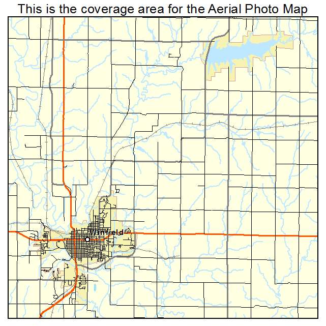 Winfield, KS location map 