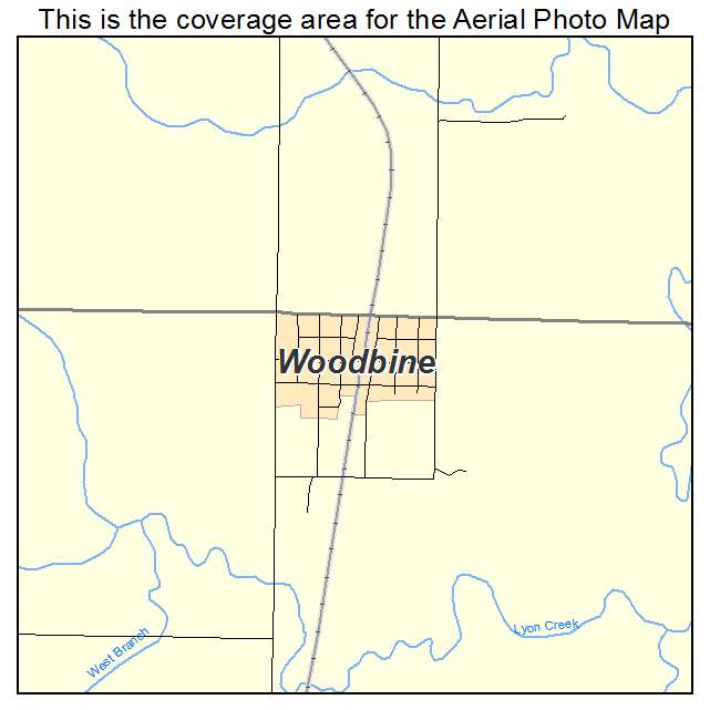 Woodbine, KS location map 