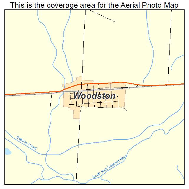 Woodston, KS location map 