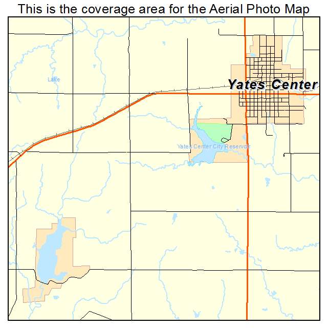 Yates Center, KS location map 