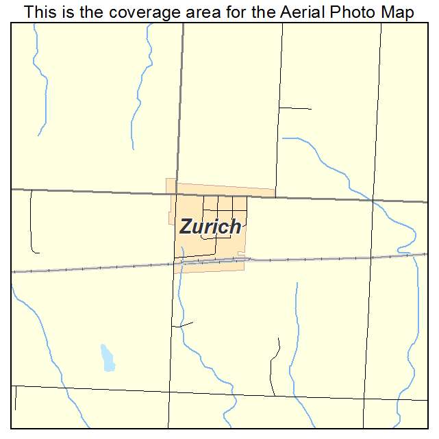 Zurich, KS location map 