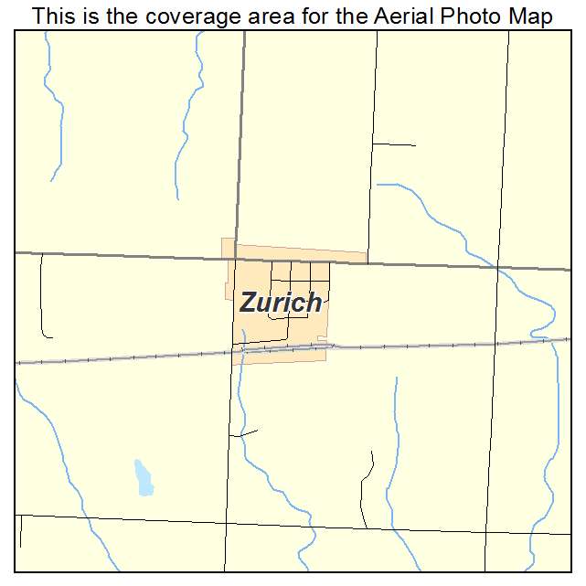 Zurich, KS location map 