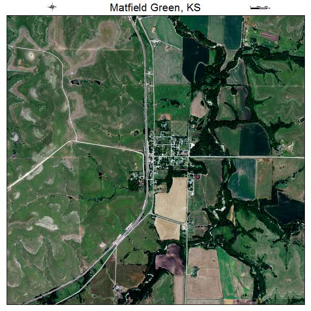 Matfield Green, KS air photo map