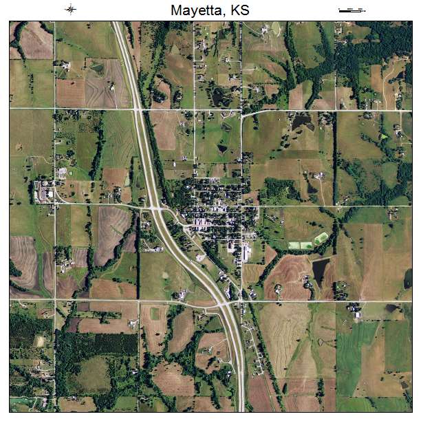 Mayetta, KS air photo map