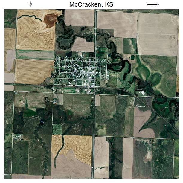 McCracken, KS air photo map