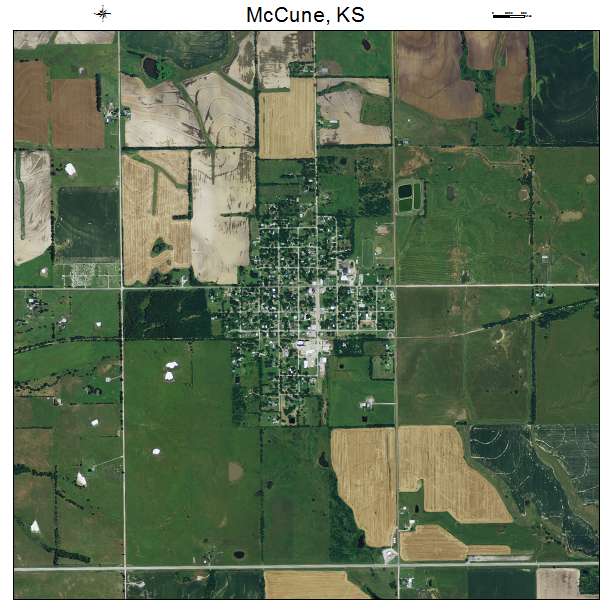 McCune, KS air photo map