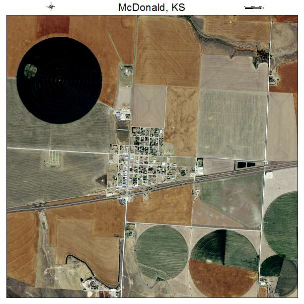 McDonald, KS air photo map