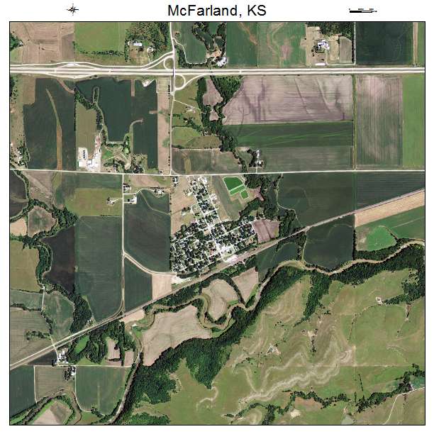McFarland, KS air photo map