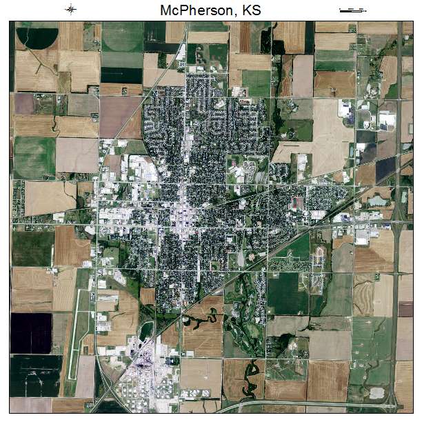 McPherson, KS air photo map