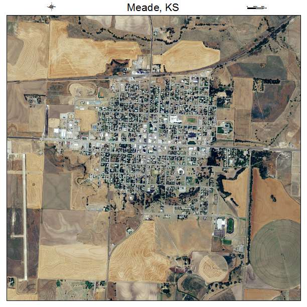 Meade, KS air photo map