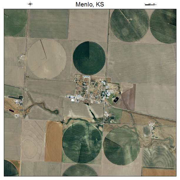 Menlo, KS air photo map