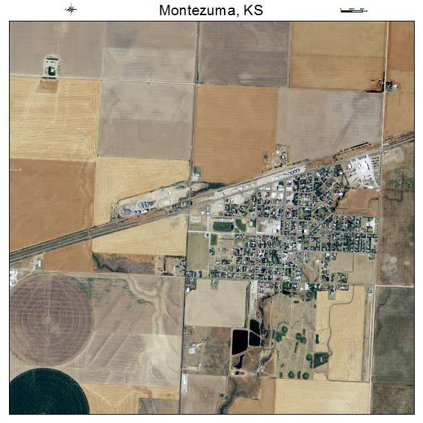 Montezuma, KS air photo map