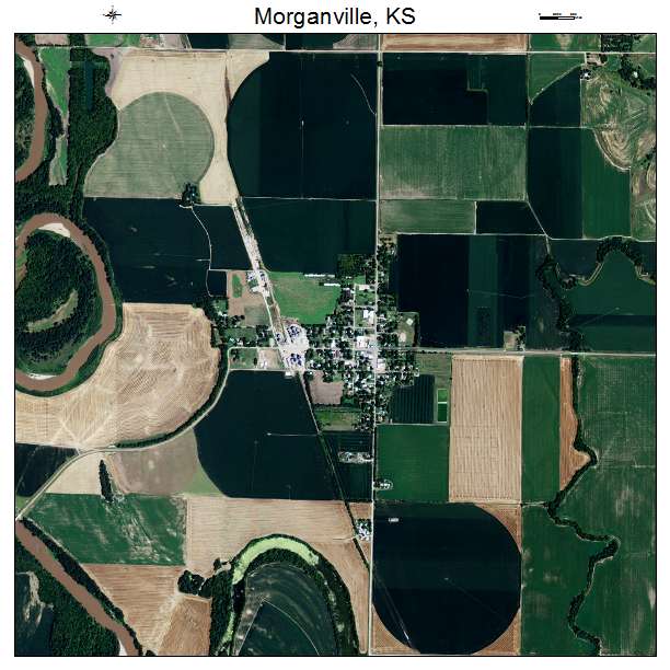 Morganville, KS air photo map