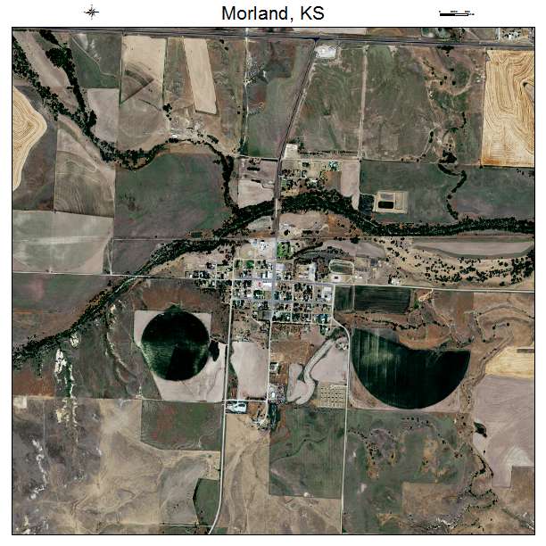Morland, KS air photo map
