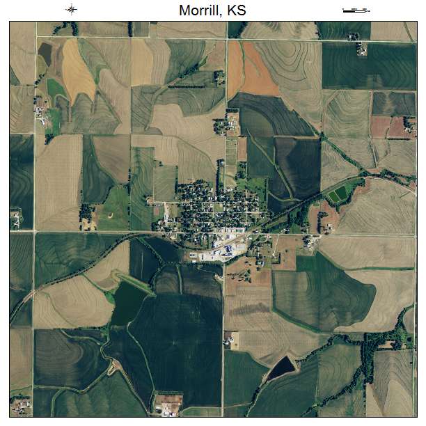 Morrill, KS air photo map