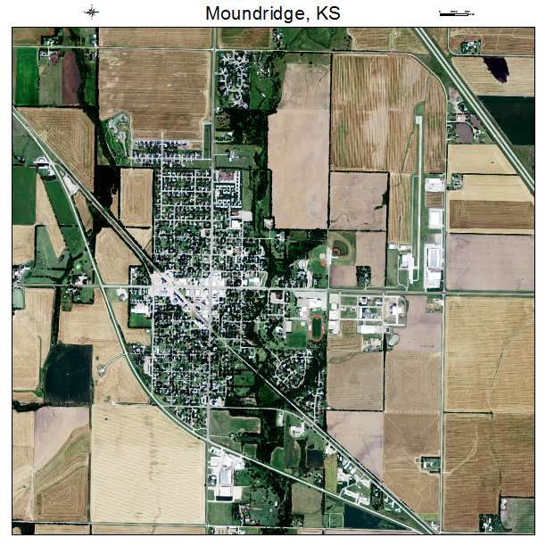 Moundridge, KS air photo map