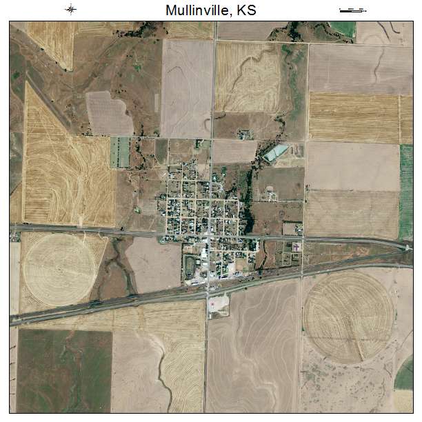 Mullinville, KS air photo map