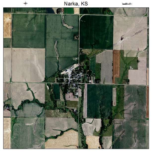 Narka, KS air photo map