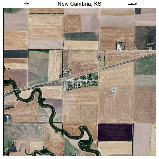 New Cambria, KS air photo map