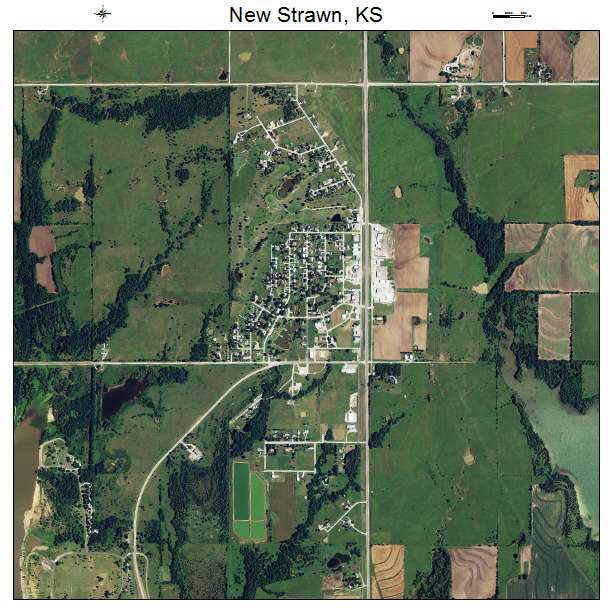 New Strawn, KS air photo map