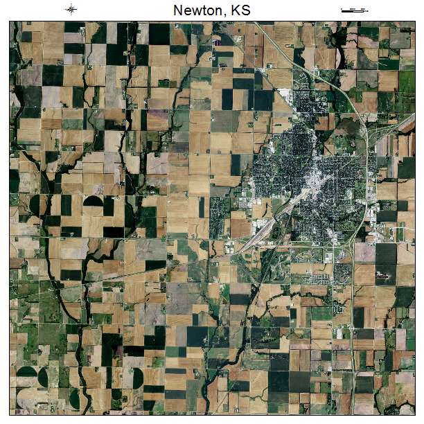 Newton, KS air photo map