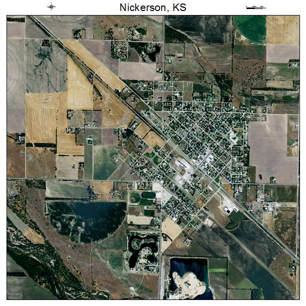 Nickerson, KS air photo map