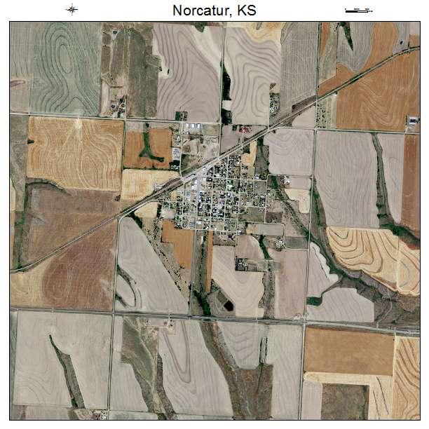 Norcatur, KS air photo map