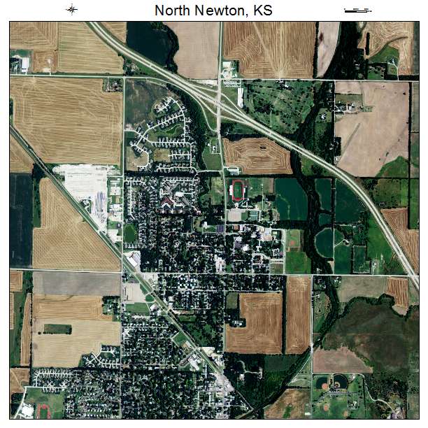 North Newton, KS air photo map