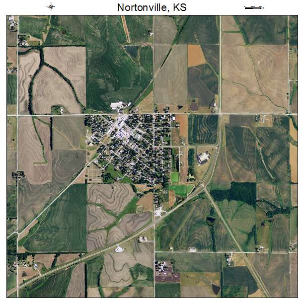Nortonville, KS air photo map