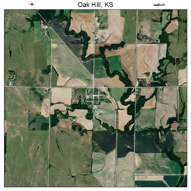 Oak Hill, KS air photo map