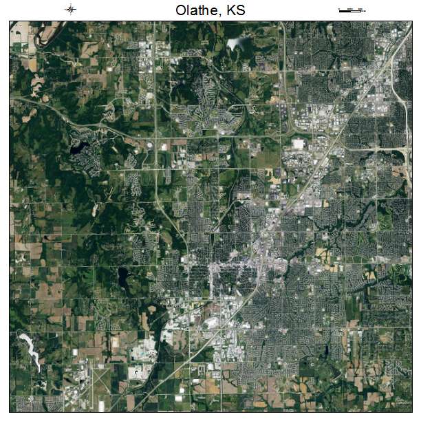 Olathe, KS air photo map