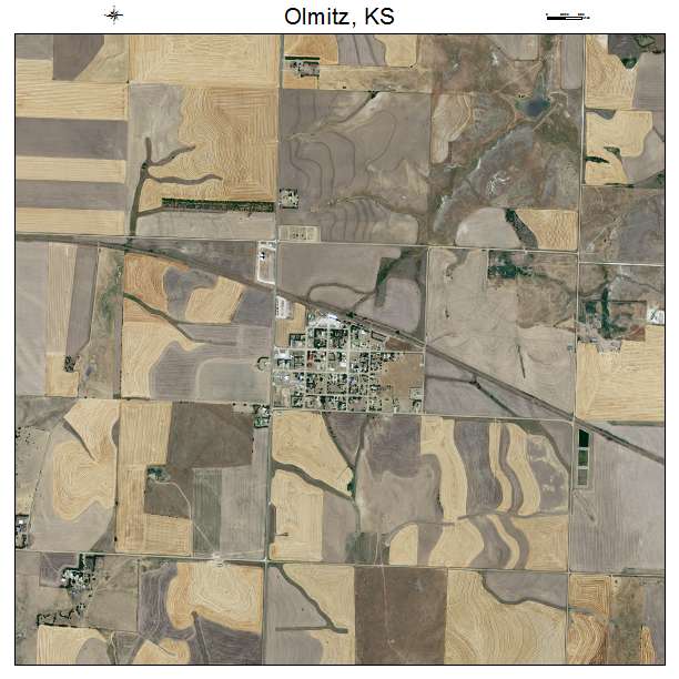 Olmitz, KS air photo map