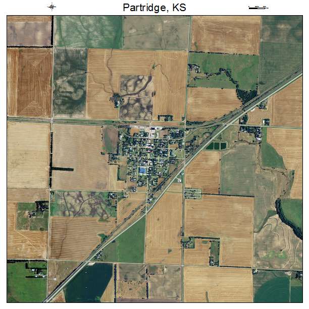 Partridge, KS air photo map
