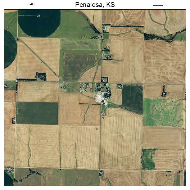 Penalosa, KS air photo map