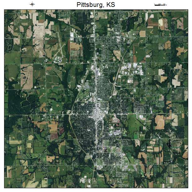 Pittsburg, KS air photo map