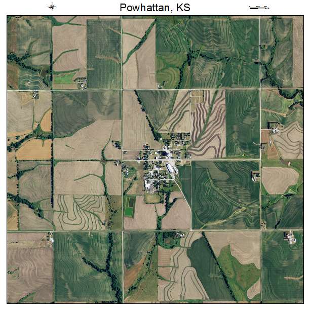 Powhattan, KS air photo map