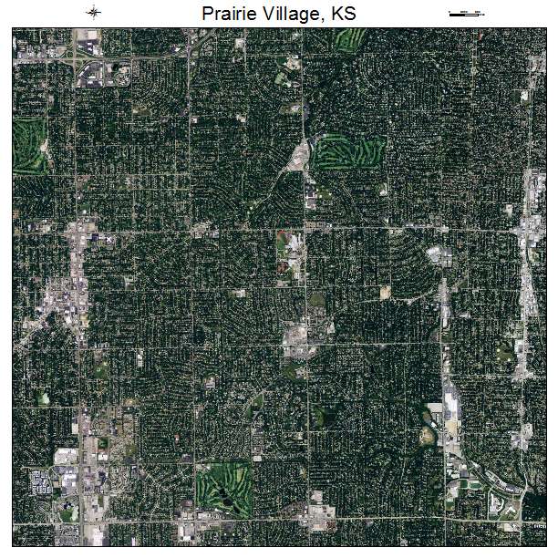 Prairie Village, KS air photo map