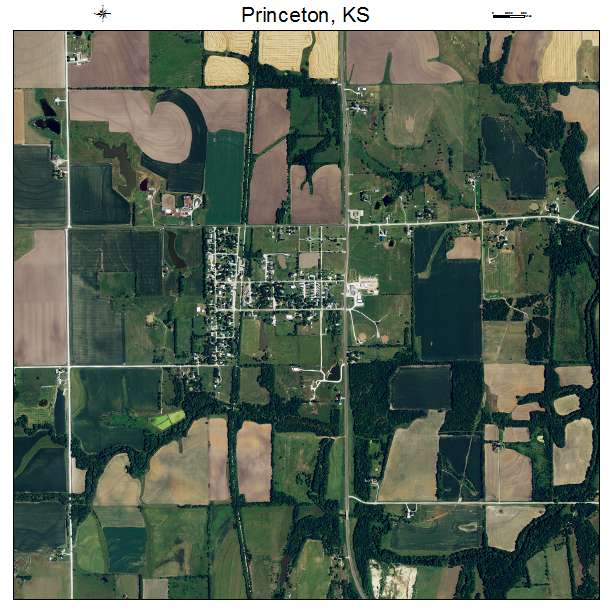 Princeton, KS air photo map