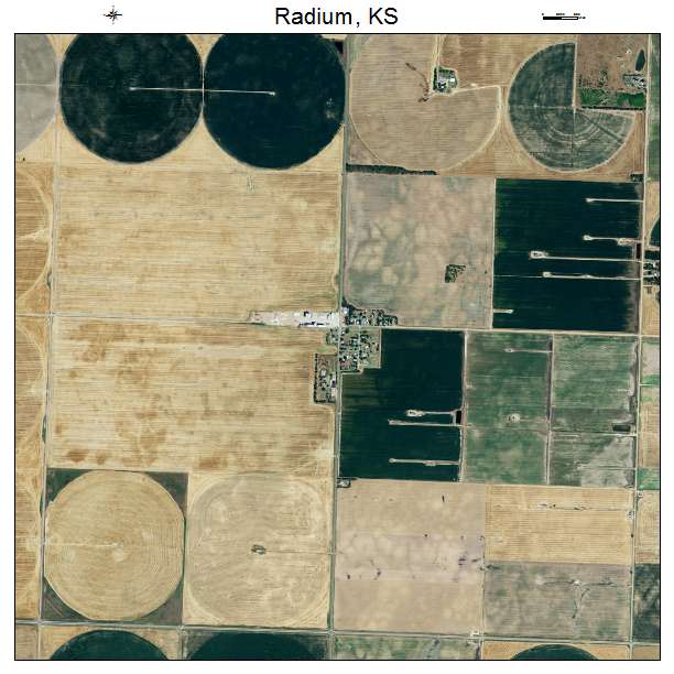 Radium, KS air photo map