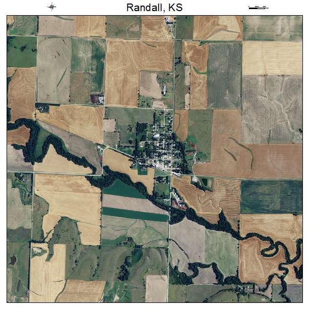Randall, KS air photo map