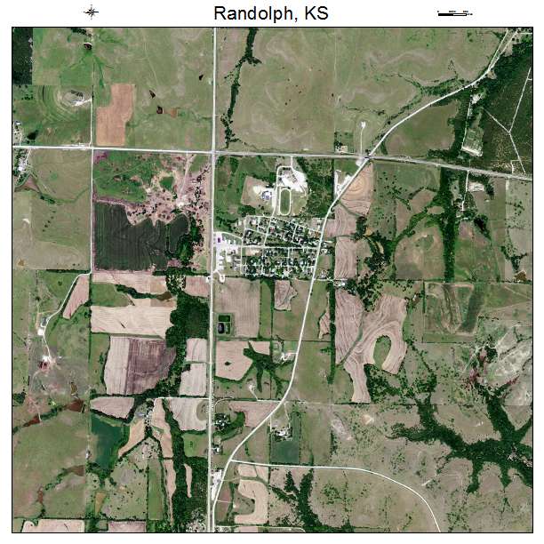 Randolph, KS air photo map