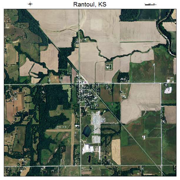 Rantoul, KS air photo map