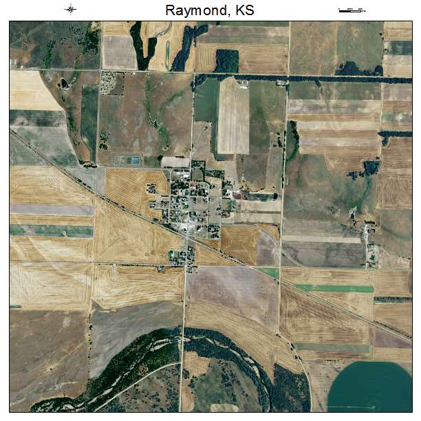Raymond, KS air photo map