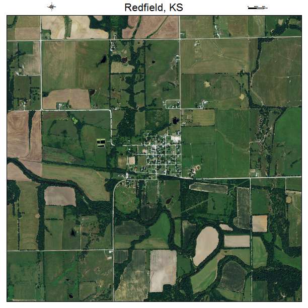 Redfield, KS air photo map