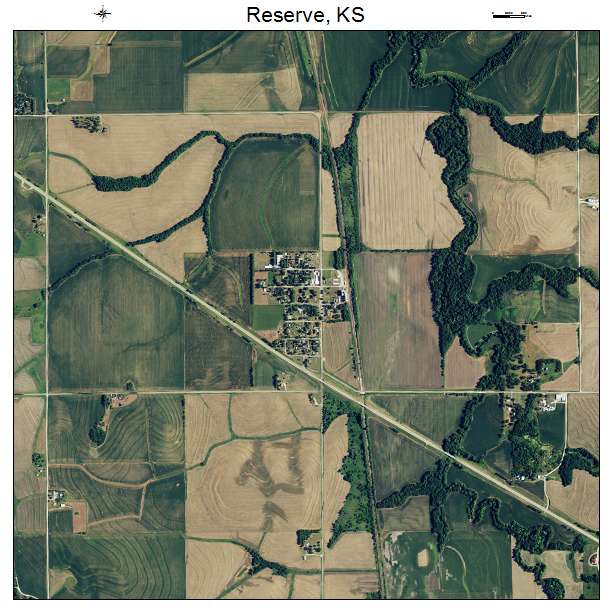 Reserve, KS air photo map