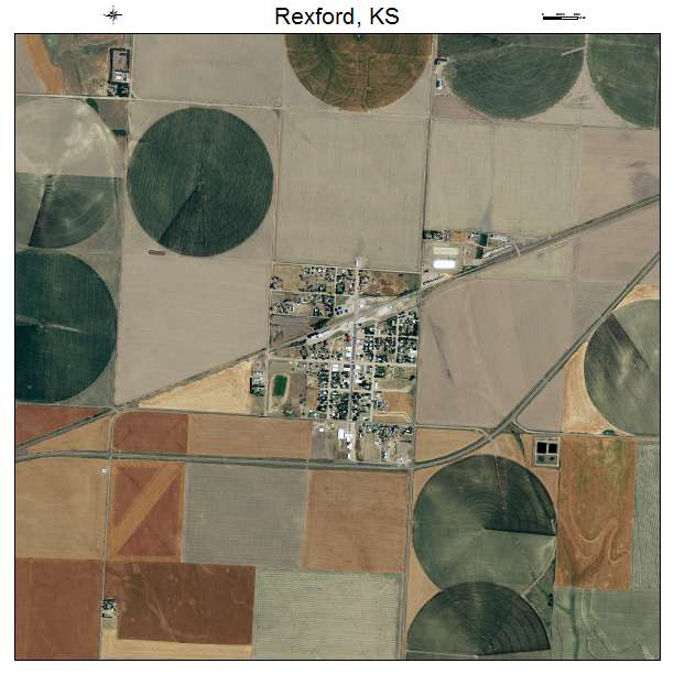 Rexford, KS air photo map