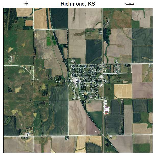 Richmond, KS air photo map