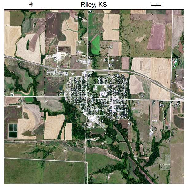 Riley, KS air photo map